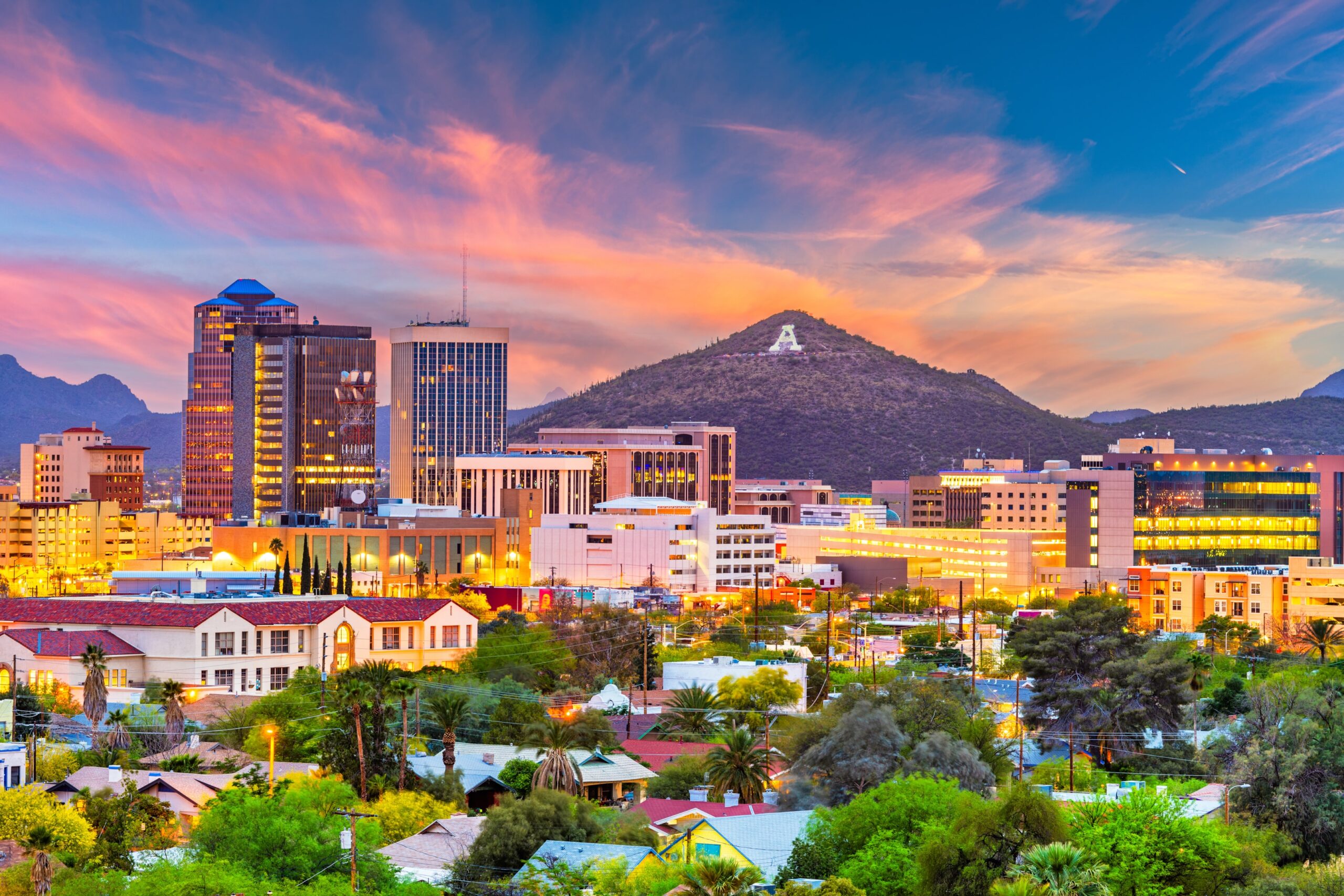 Photo of tucson, arizona skyline